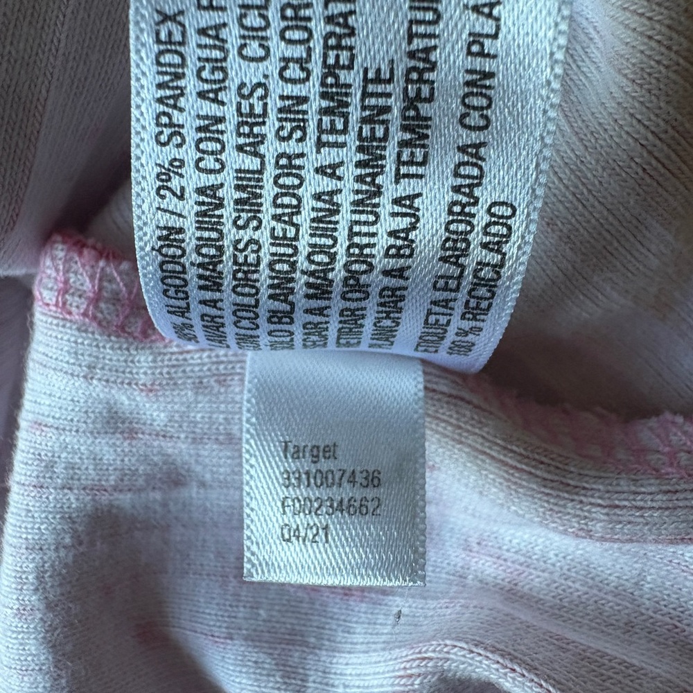 Pink Heart Patterned Ribbed Crop Top - Picture 5 of 5